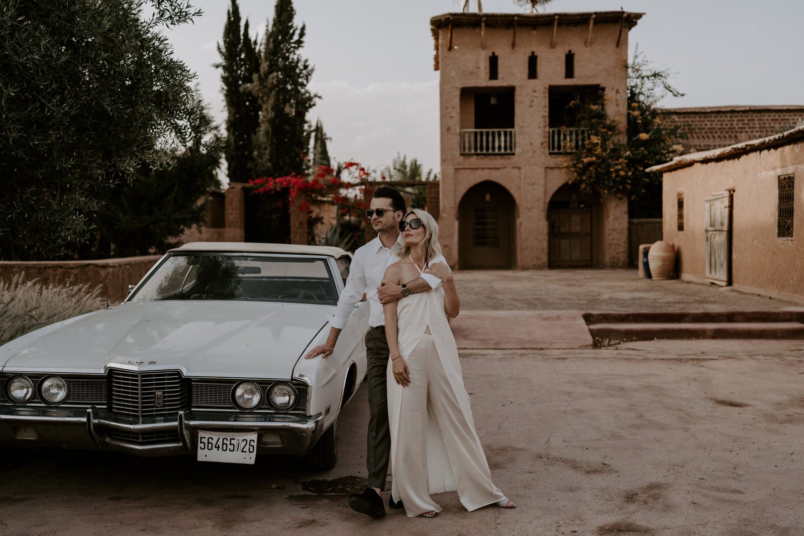 Pre-wedding pampas à Marrakech