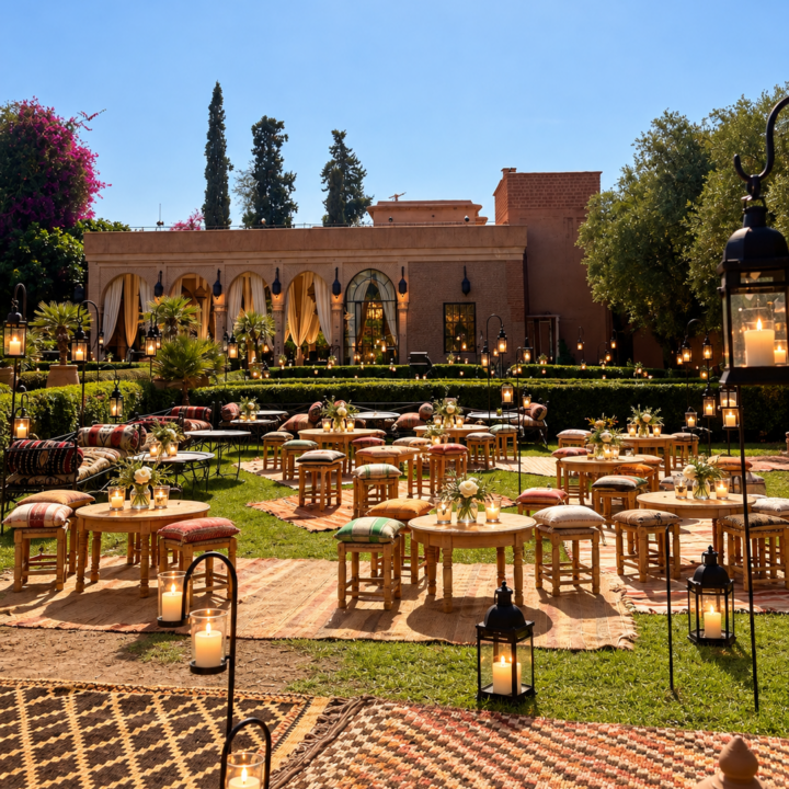 Cocktail dans les jardins À Marrakech
