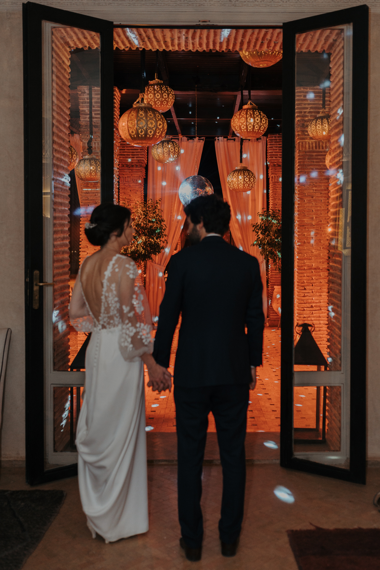 L'entrée des mariés le soir du mariage